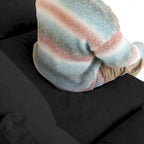 Canapé d'angle minimaliste en lin, garni de duvet, canapé nuage, canapé profond en forme de U avec coussins
