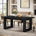 Table de salle à manger rectangulaire en bois de style campagnard de 160 cm (63 pouces) pour 4 à 6 personnes