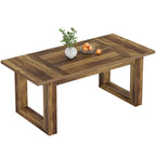 Table de salle à manger rectangulaire en bois de style campagnard de 160 cm (63 pouces) pour 4 à 6 personnes
