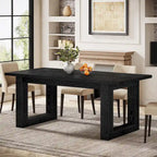 Table de salle à manger rectangulaire en bois de style campagnard de 160 cm (63 pouces) pour 4 à 6 personnes