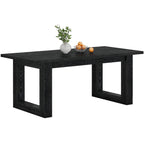 Table de salle à manger rectangulaire en bois de style campagnard de 160 cm (63 pouces) pour 4 à 6 personnes