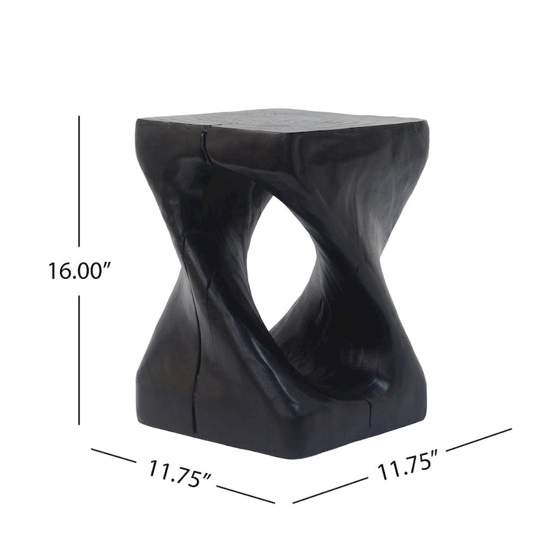 Table d'appoint MGO Twist Shape, texture bois