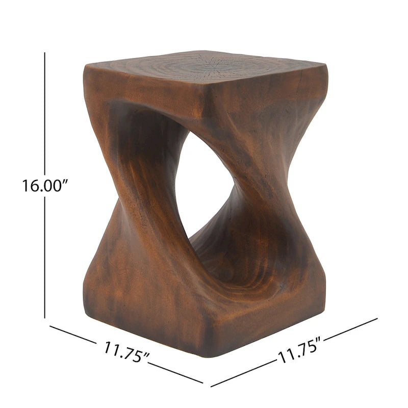 Table d'appoint MGO Twist Shape, texture bois