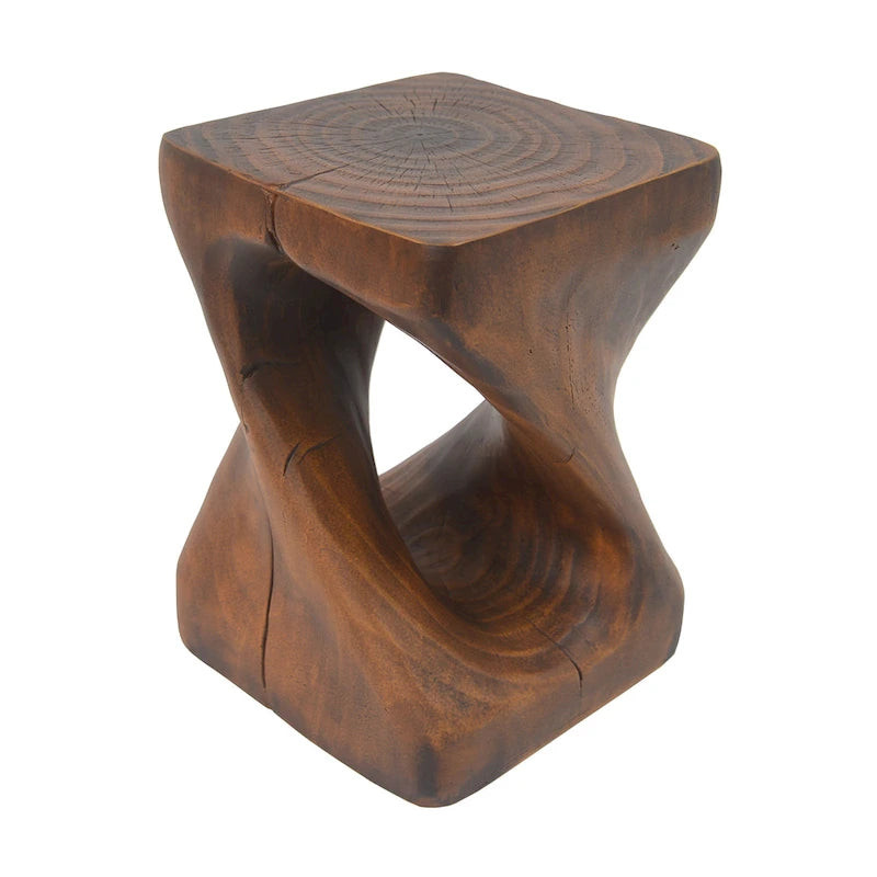 Table d'appoint MGO Twist Shape, texture bois