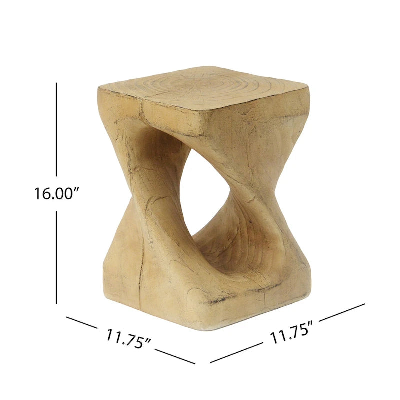 Table d'appoint MGO Twist Shape, texture bois
