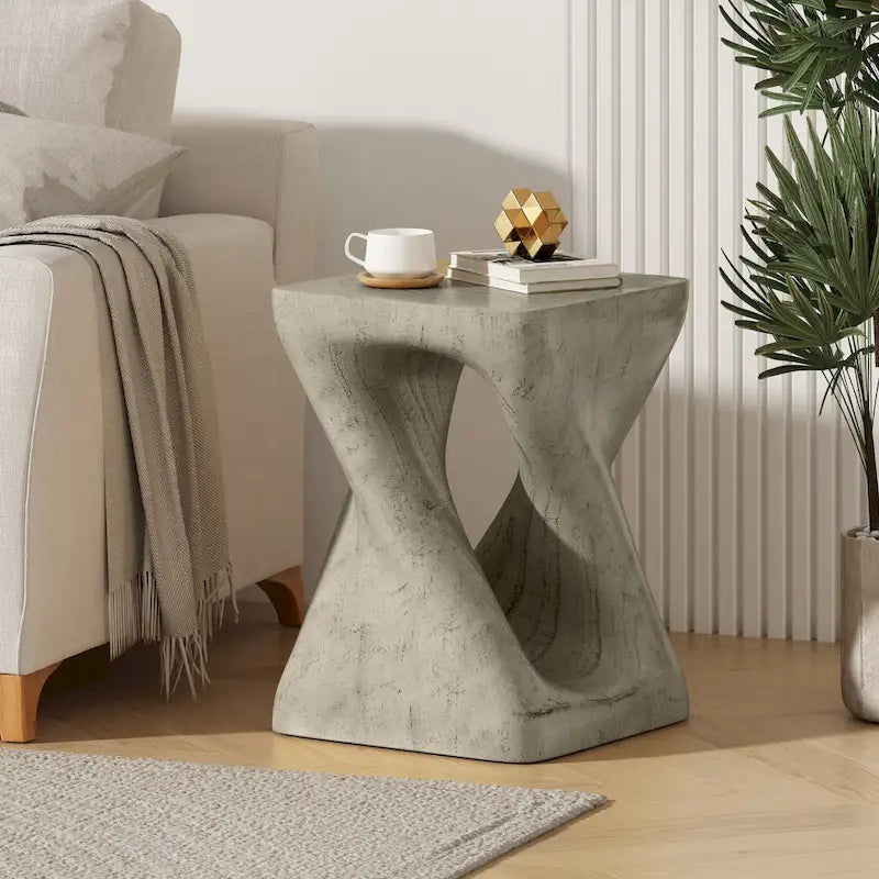 Table d'appoint MGO Twist Shape, texture bois