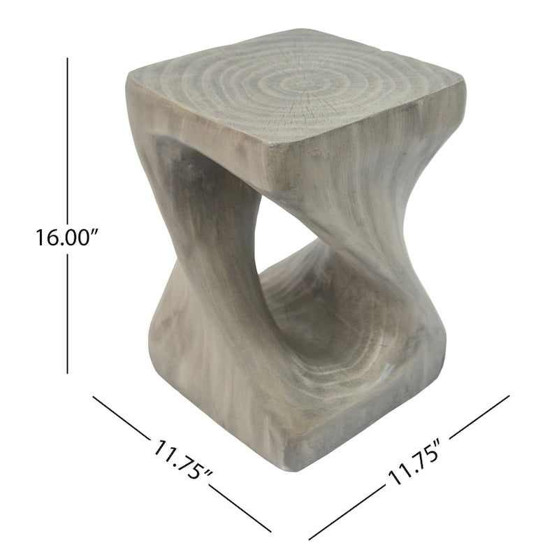 Table d'appoint MGO Twist Shape, texture bois