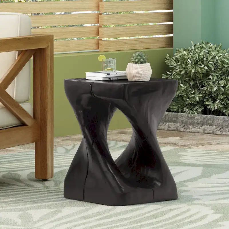 Table d'appoint MGO Twist Shape, texture bois