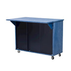 Îlot de cuisine de 51,2 cm de large avec abattant, style campagnard, sur roulettes avec étagère de rangement intégrée. Chariot de cuisine roulant.