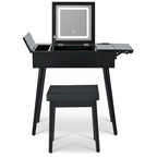 Coiffeuse 27,9 cm avec miroir rabattable et éclairage LED