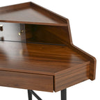 Coiffeuse d'angle avec miroir et éclairage LED