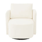 Fauteuil pivotant à 360°, fauteuil d'appoint tonneau de 29,9 pouces, fauteuil-canapé pivotant rembourré au design incurvé