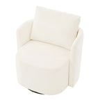 Fauteuil pivotant à 360°, fauteuil d'appoint tonneau de 29,9 pouces, fauteuil-canapé pivotant rembourré au design incurvé