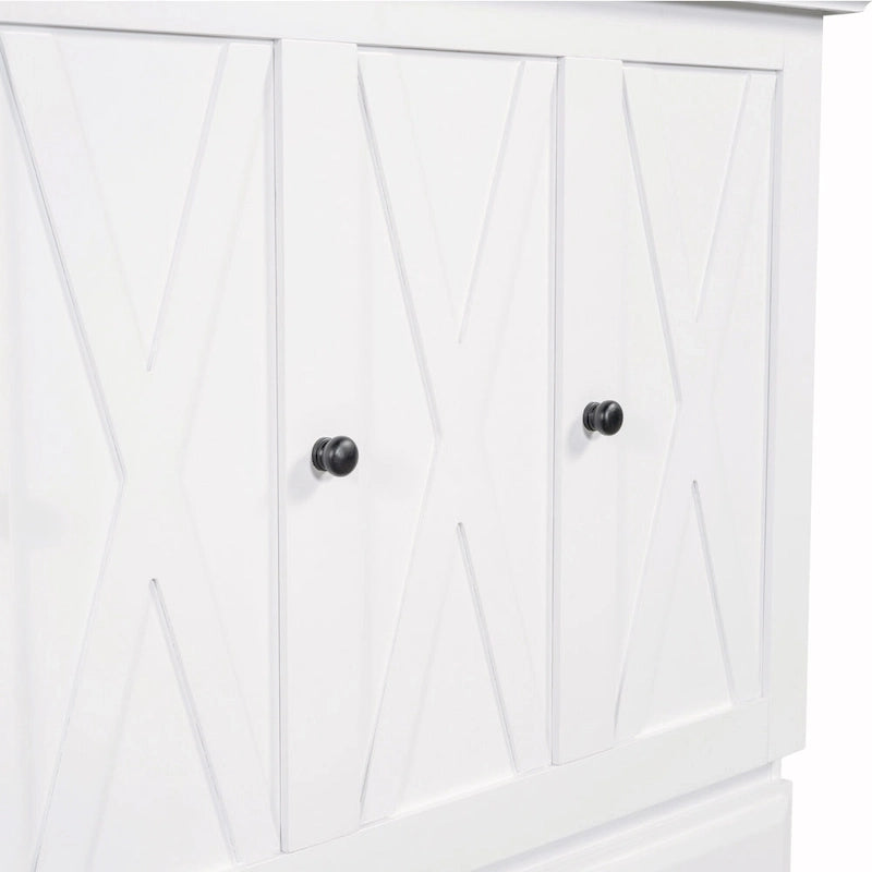 Lit escamotable de style campagnard, commode cubique convertible gain de place avec grands tiroirs et station de recharge, lit plateforme pliable