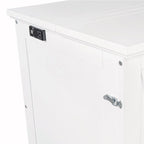 Lit escamotable de style campagnard, commode cubique convertible gain de place avec grands tiroirs et station de recharge, lit plateforme pliable