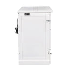 Lit escamotable de style campagnard, commode cubique convertible gain de place avec grands tiroirs et station de recharge, lit plateforme pliable