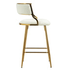 Tabourets de bar de hauteur comptoir en velours côtelé pour îlot de cuisine (lot de 2)