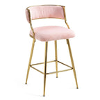 Tabourets de bar de hauteur comptoir en velours côtelé pour îlot de cuisine (lot de 2)