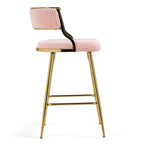 Tabourets de bar de hauteur comptoir en velours côtelé pour îlot de cuisine (lot de 2)