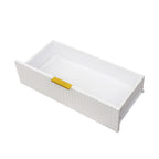 Meuble TV moderne blanc chaud avec 2 placards de rangement et 2 tiroirs à fermeture douce pour appartements et salons