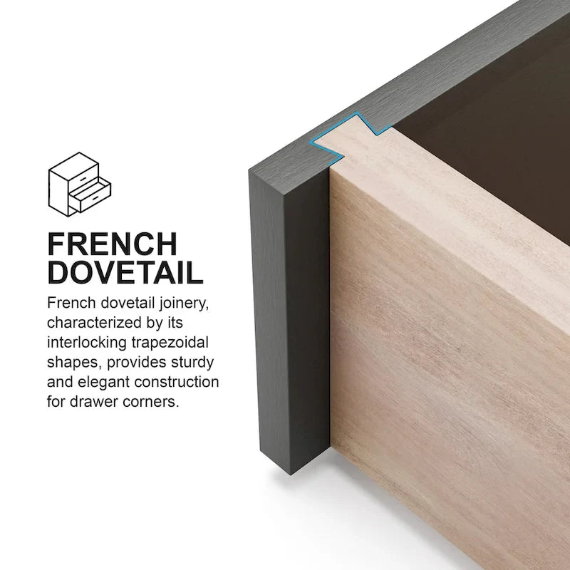 Ensemble de chambre à coucher traditionnel 3 pièces Eugene de Furniture of America, panneaux en bois massif