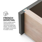 Ensemble de chambre à coucher traditionnel 3 pièces Eugene de Furniture of America, panneaux en bois massif