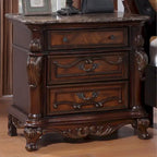 Ensemble de chambre à coucher traditionnel 3 pièces Eugene de Furniture of America, panneaux en bois massif