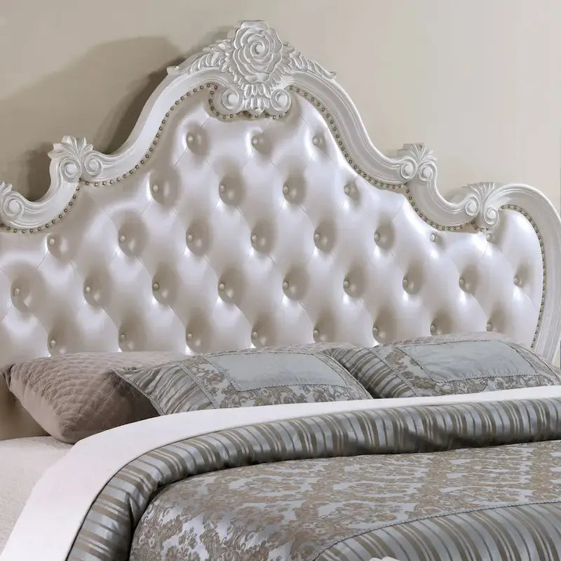 Ensemble de chambre à coucher traditionnel 3 pièces Eugene de Furniture of America, panneaux en bois massif