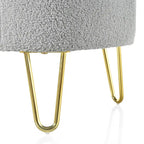 Banc de rangement ovale pour salon, chambre, bout de lit