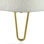 Banc de rangement ovale pour salon, chambre, bout de lit