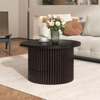 Table basse en MDF de 30,5 cm avec tiroir et piètement à lattes