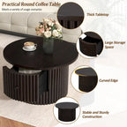 Table basse en MDF de 30,5 cm avec tiroir et piètement à lattes
