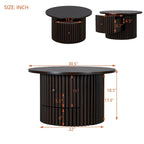 Table basse en MDF de 30,5 cm avec tiroir et piètement à lattes