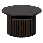 Table basse en MDF de 30,5 cm avec tiroir et piètement à lattes