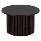 Table basse en MDF de 30,5 cm avec tiroir et piètement à lattes