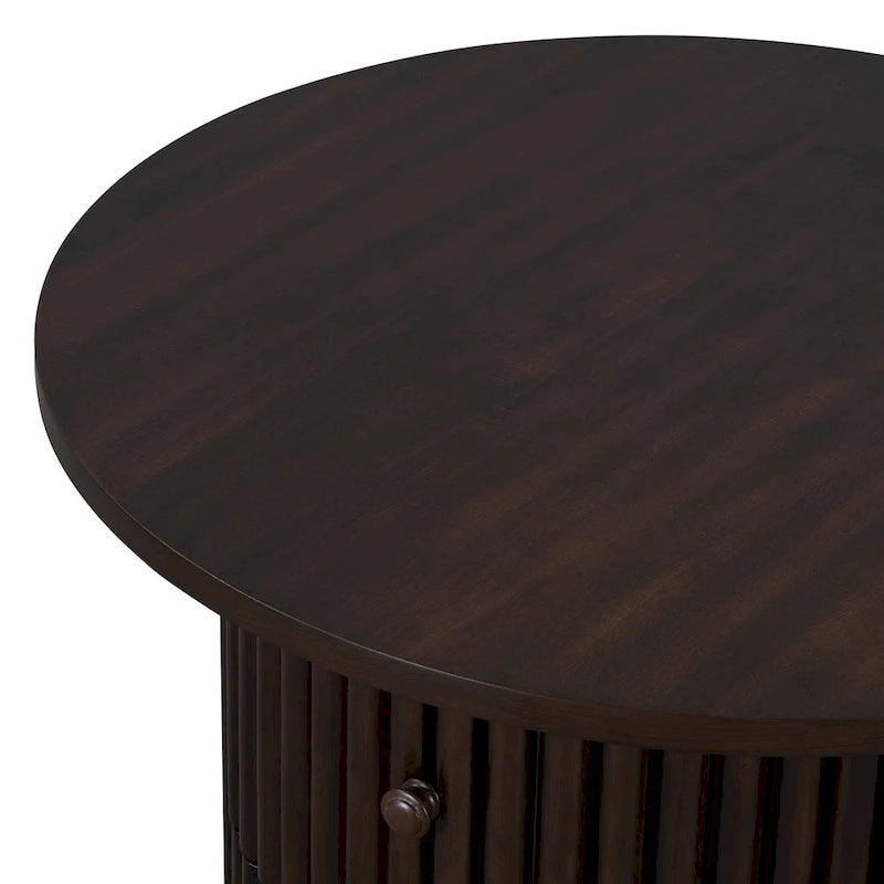 Table basse en MDF de 30,5 cm avec tiroir et piètement à lattes