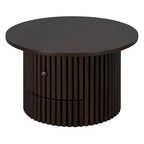 Table basse en MDF de 30,5 cm avec tiroir et piètement à lattes