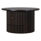 Table basse en MDF de 30,5 cm avec tiroir et piètement à lattes