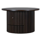 Table basse en MDF de 30,5 cm avec tiroir et piètement à lattes