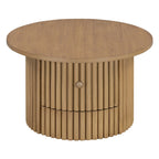 Table basse en MDF de 30,5 cm avec tiroir et piètement à lattes