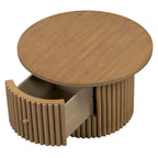 Table basse en MDF de 30,5 cm avec tiroir et piètement à lattes