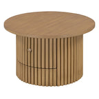 Table basse en MDF de 30,5 cm avec tiroir et piètement à lattes