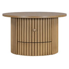 Table basse en MDF de 30,5 cm avec tiroir et piètement à lattes