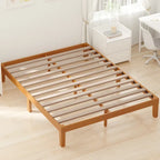 Lit plateforme en bois massif de taille Queen, capacité de 454 kg, rangement sous le lit (sans tête de lit)