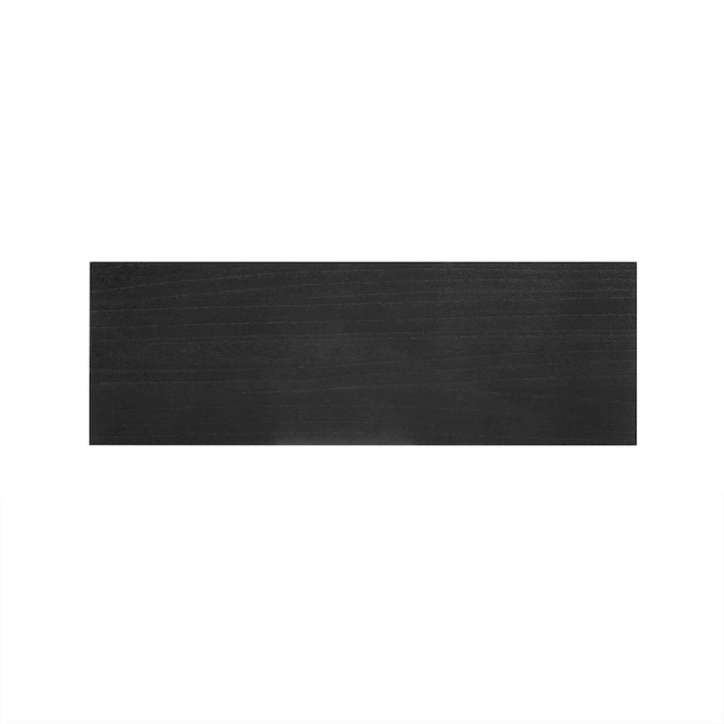 Console rétro en MDF de 45,5 cm avec détails dorés, 2 tiroirs de rangement et motif géométrique