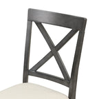 Ensemble de salle à manger moderne en bois 5 pièces avec table ronde et chaises