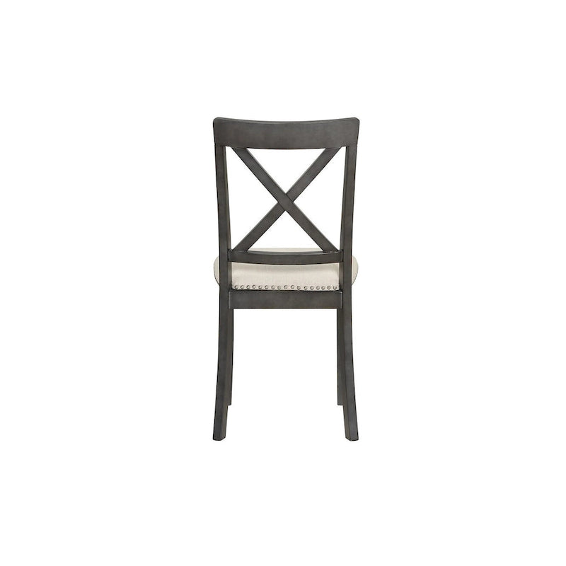 Ensemble de salle à manger moderne en bois 5 pièces avec table ronde et chaises