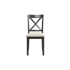 Ensemble de salle à manger moderne en bois 5 pièces avec table ronde et chaises
