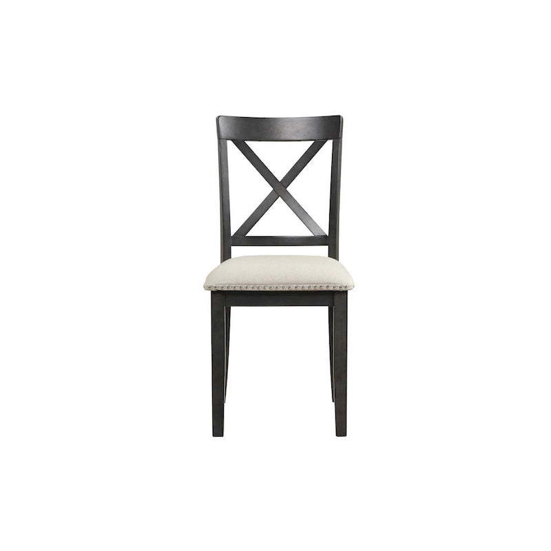 Ensemble de salle à manger moderne en bois 5 pièces avec table ronde et chaises