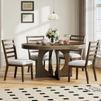 Ensemble de salle à manger vintage 5 pièces avec table extensible et 4 chaises